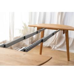 Tavolo rotondo allungabile in rovere massello da 110 cm a 210 cm Orbetello