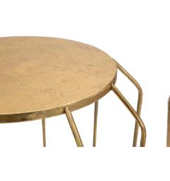 tavolini in metallo dorato