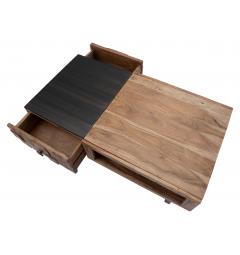 particolare piano in ferro e legno tavolino rettangolare