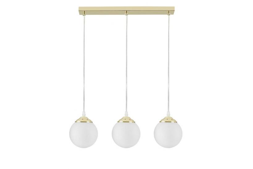 Lampadario tre sfere a sospensione oro FINO W3