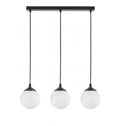 Lampadario pendente nero 3 punti luce a sfera FINO W3