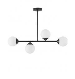 Lampadario a 4 sfere metallo nero FINO W4