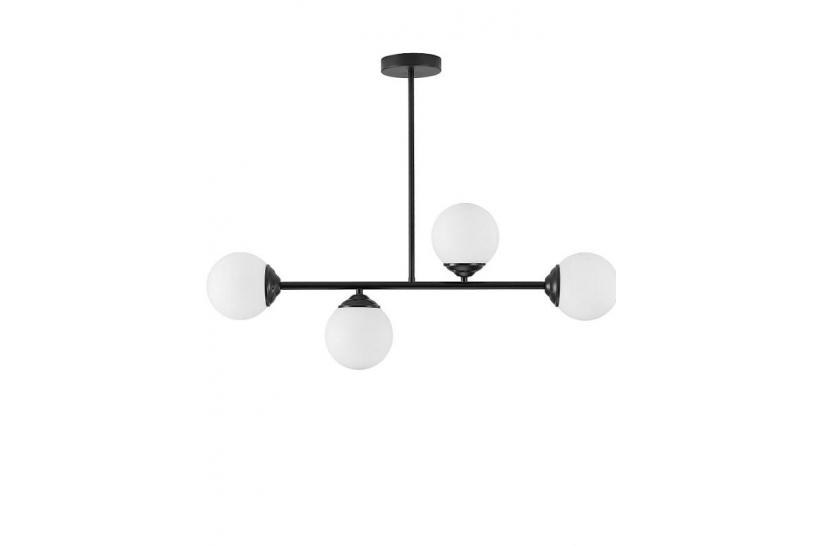 Lampadario a 4 sfere metallo nero FINO W4