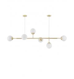 Lampadario a sfera oro con 2 attacchi a soffitto FINO W6