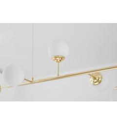 Lampadario a sospensione 6 sfere oro con 2 attacchi a soffitto FINO W6