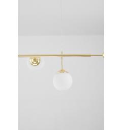 Lampadario a sfera oro con 2 attacchi a soffitto FINO W6