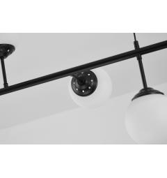 Lampadario moderno a sospensione nero 2 attacchi a soffitto 6 sfere FINO W6