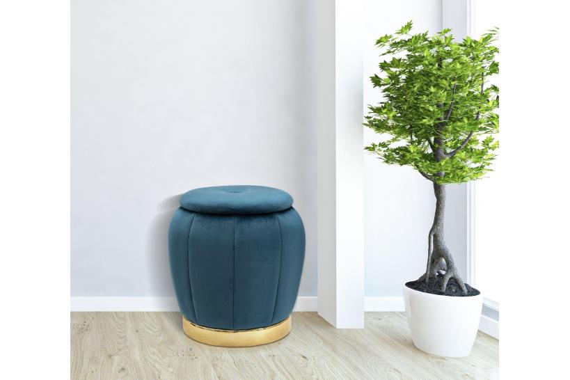 pouf contenitore color ottanio