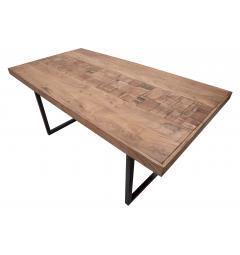 tavolo da pranzo decorativo in legno e ferro