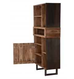 libreria in stile industriale legno e metallo