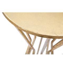 tavolino design elegante in ferro oro