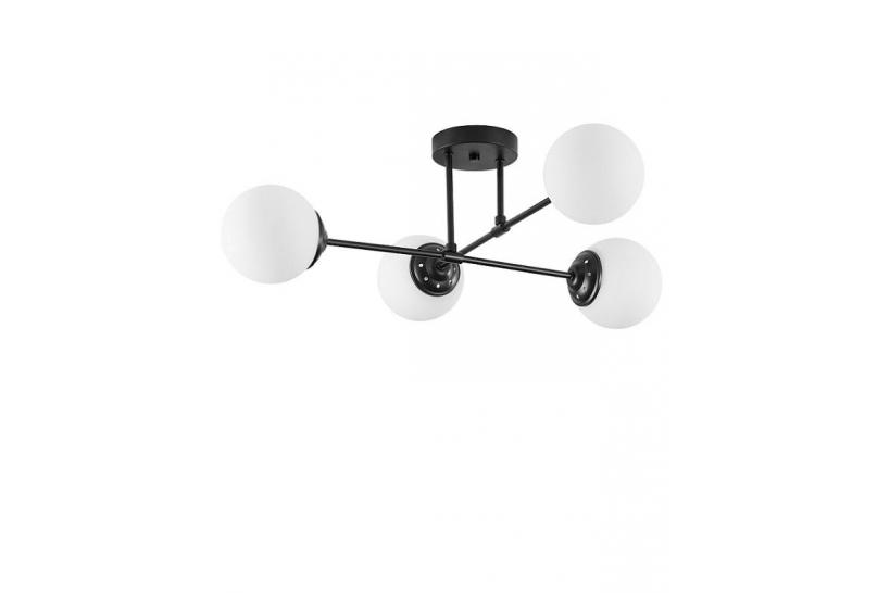 Plafoniera a sfera nera da soffitto FINO W4