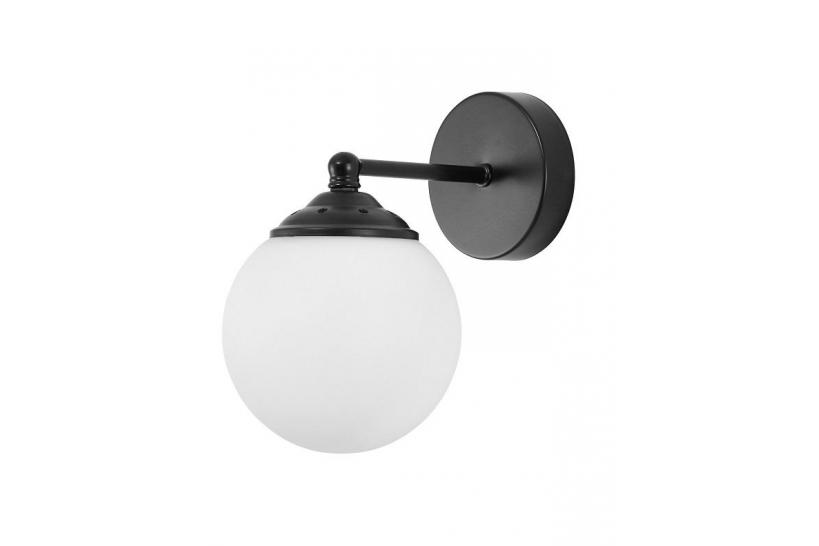 Lampada da parete a sfera nera FINO W1