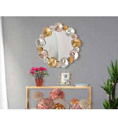 specchio di forma circolare floreale