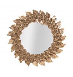 specchio con cornice a forma di foglie