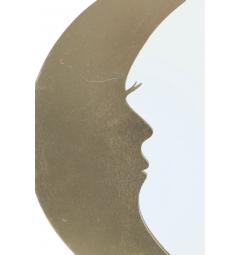 specchio cornice a forma di luna e viso