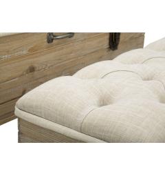 particolare tessuto beige coppia pouf