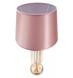 particolare del paralume lampada da tavolo rosa