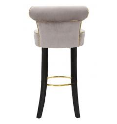 sgabello grigio con gambe nere