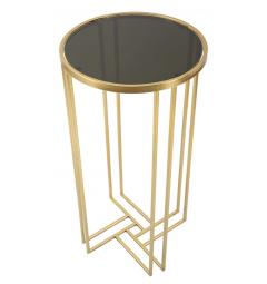 tavolino rotondo struttura in ferro oro