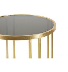tavolino con piano in vetro fumè