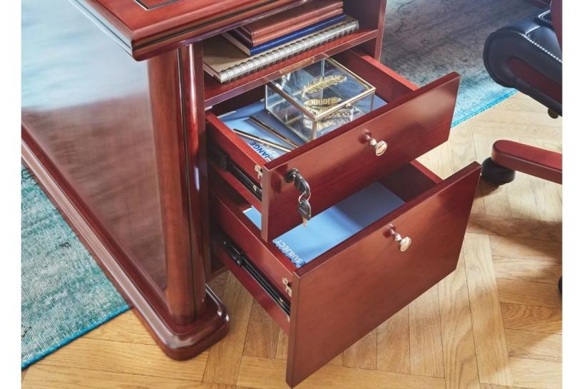 Cassettiera sospesa 40 cm per scrivania ufficio classico Prestige