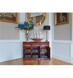 Armadio basso 3 ante e 3 cassetti per ufficio o studio in stile classico PRESTIGE C635A