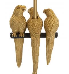 particolare pappagalli in resina oro lampada da terra