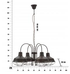 misure lampadario a sospensione industriale