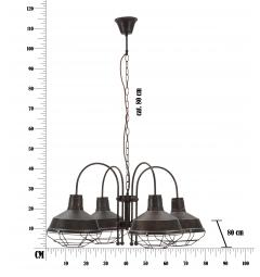 misure lampadario a sospensione industriale