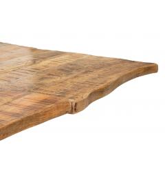 piano del tavolo linee morbide in legno di mango
