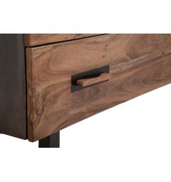 particolare cassetto in legno mobile porta tv