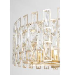 Lampada con cristalli oro in metallo design elegante
