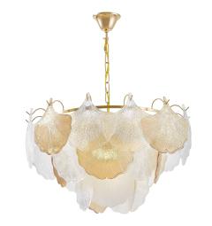 Lampadario con struttura oro design elegante