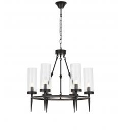 Lampadario design moderno in metallo nero