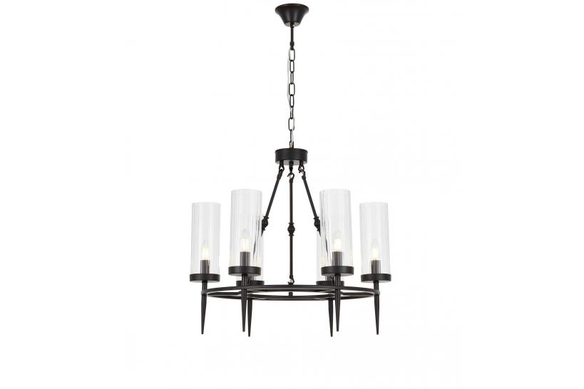 Lampadario design moderno in metallo nero