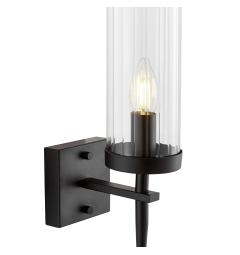 Lampada da parete struttura in metallo nero