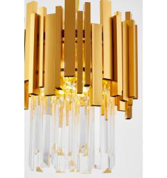 Lampada sospensione in metallo oro e cristalli