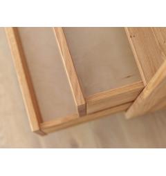 Libreria in rovere naturale massello con cassetti stile scandinavo