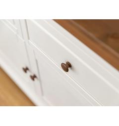 Madia pino massello bicolore bianco-tabacco shabby country