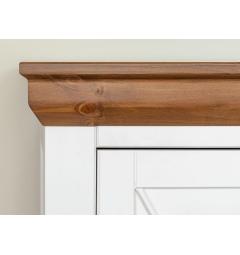 Credenza pino massello bicolore bianco-tabacco shabby country
