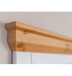 Specchio rettangolare con cornice bicolore in pino massello shabby country