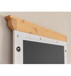 Specchio rettangolare con cornice bicolore in pino massello shabby country