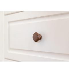 Porta tv shabby pino massello bianco e tabacco