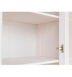 Vetrinetta shabby pino massello bianco e tabacco