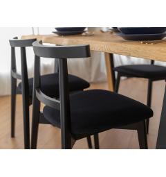 Sedia imbottita nera ORIO