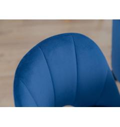 Sedia da pranzo glamour velluto blu imbottita BRENO