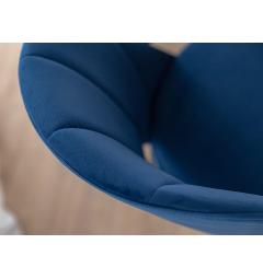 Sedia da pranzo glamour velluto blu imbottita BRENO
