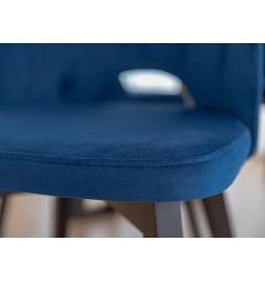 Sedia da pranzo velluto blu imbottita BRENO