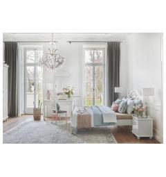 Letto 140x200 alla francese in legno bianco provenzale bianco 140x200 Princess 886